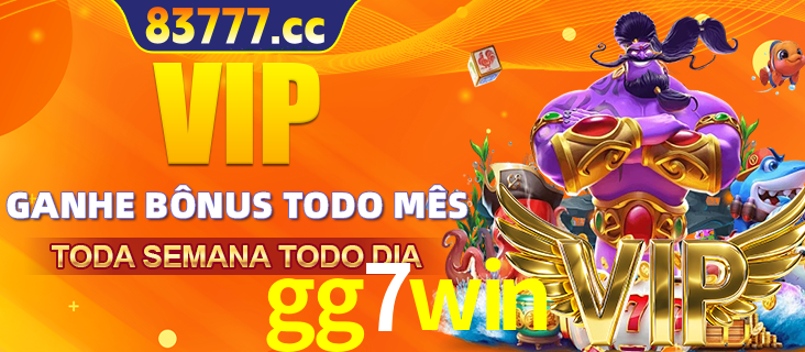 Banner promocional do gg7win oferecendo 100% de recompensas adicionais contínuas para quem fizer o login diário (Daily sign-in), com um mascote de coelho.