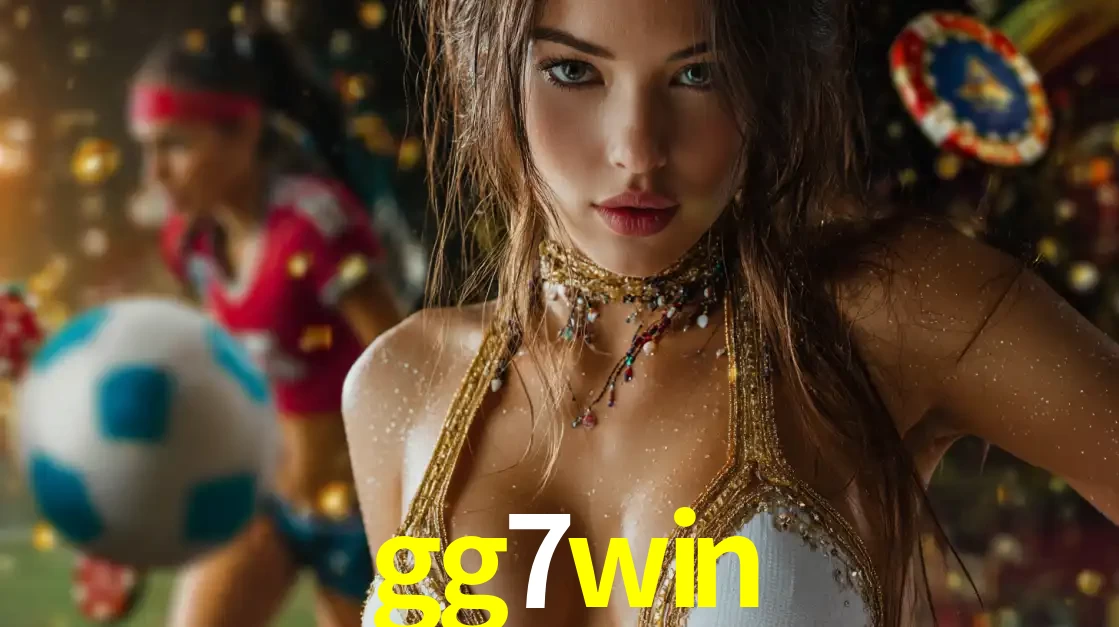 Mulher elegante representando a combinação de glamour e emoção das apostas esportivas, com uma jogadora de futebol ao fundo, destacando a ação no gg7win.